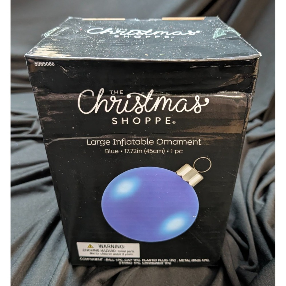 THE CHRISTMAS SHOPPE INFLATABLE ORNAMENT 30" GIANT LARGE BALL DECORATION NEW